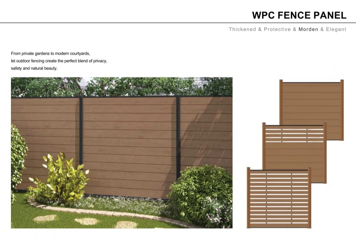 WPC fence panel design